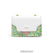 Blooming Bliss Green Leather Sling Bag