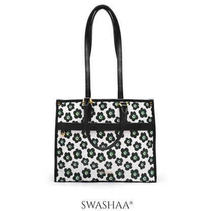 Blossom Leather Tote Bag