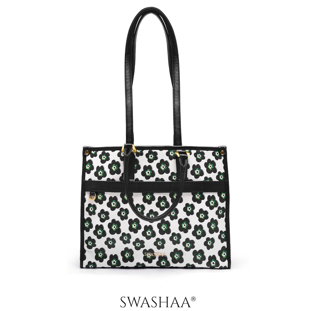 Blossom Leather Tote Bag