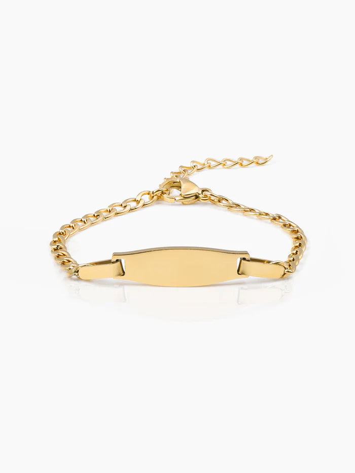 Bold Band 18K Gold Plated Kid's Bar Chain Loose Bracelet