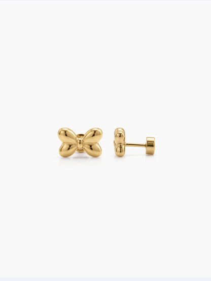 Bowbie Bow 18K Gold Plated Kid's Stud Earrings