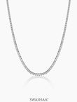 Box Uniform Silhouette 1MM Silver Women's Chain