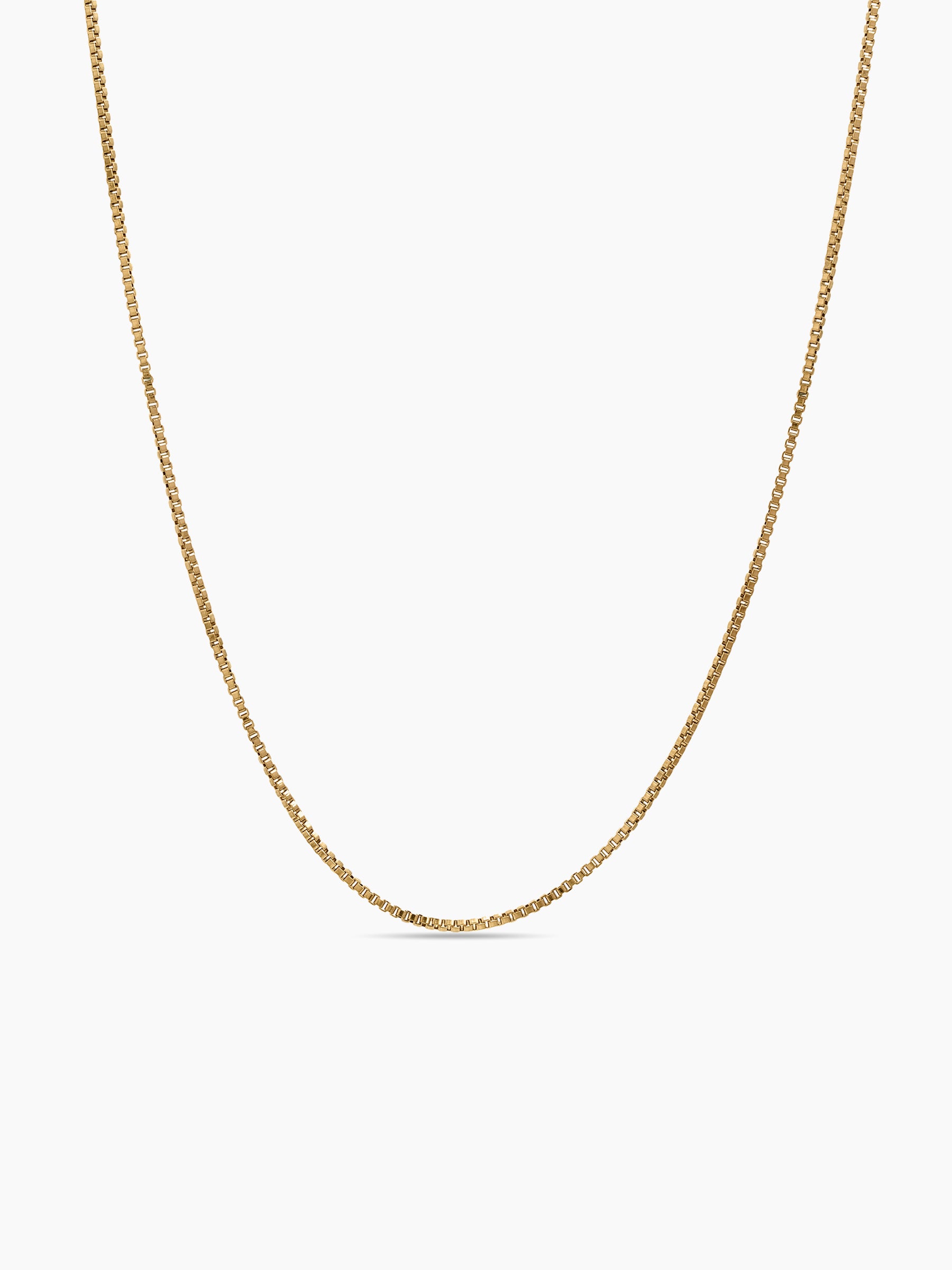 Box 18K Gold Plated 1MM Women's Chains