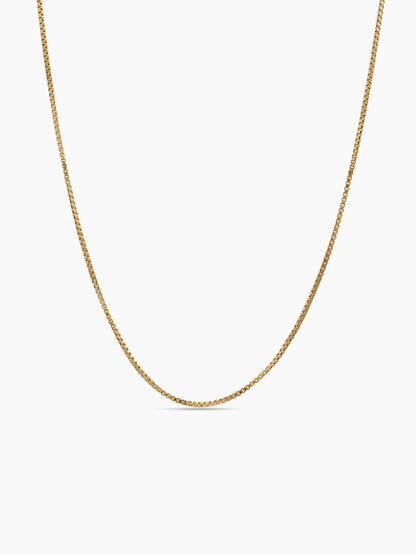 Box 18K Gold Plated 1MM Women's Chains