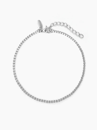 Box Chain 2MM Silver Kid's Bracelet
