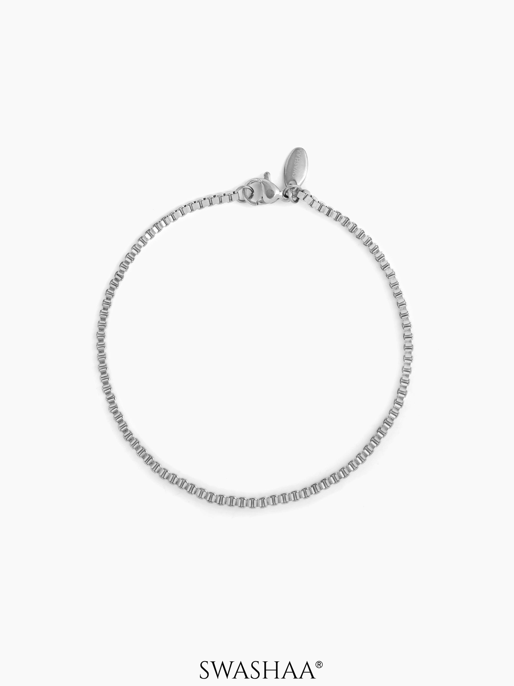 Box Chain 2 MM Men's Bracelet