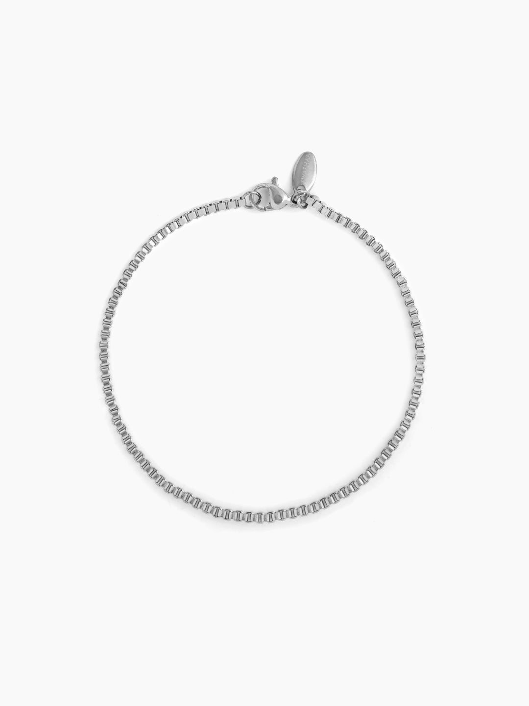 Box Chain Silver 2 MM Men's Bracelet