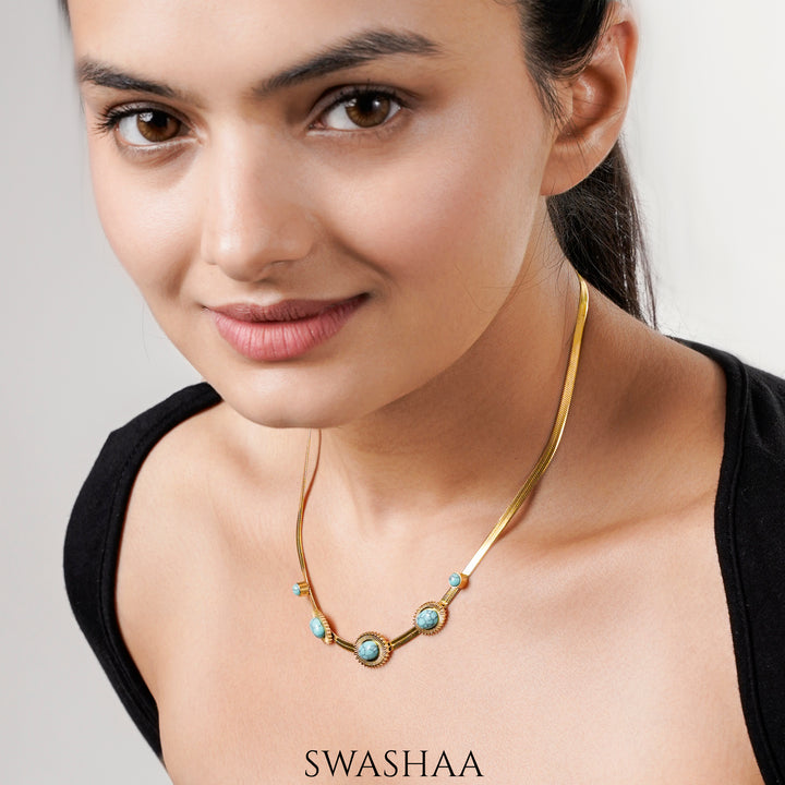 Bran 18K Gold Plated Necklace - Swashaa