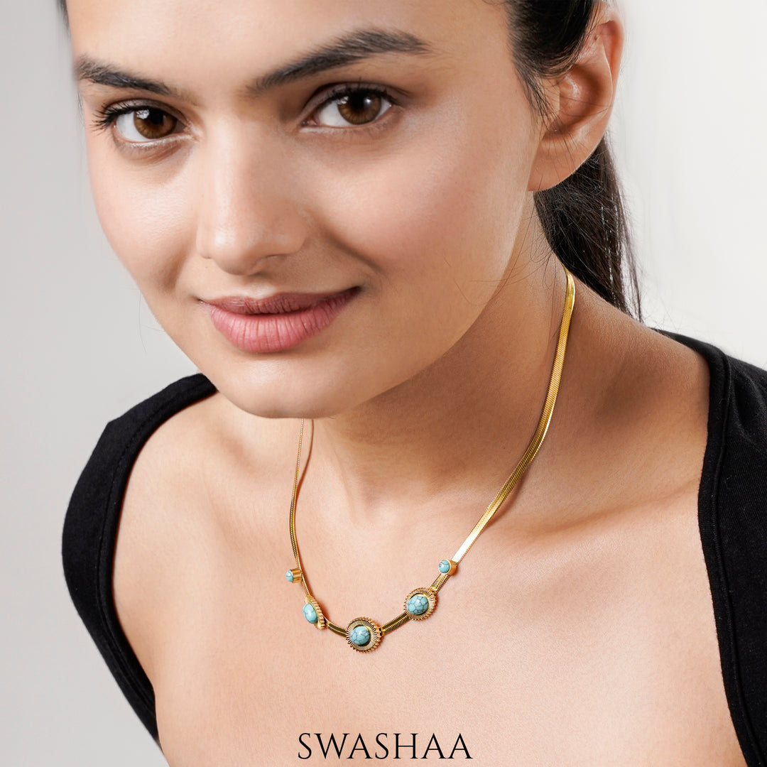 Bran 18K Gold Plated Necklace - Swashaa