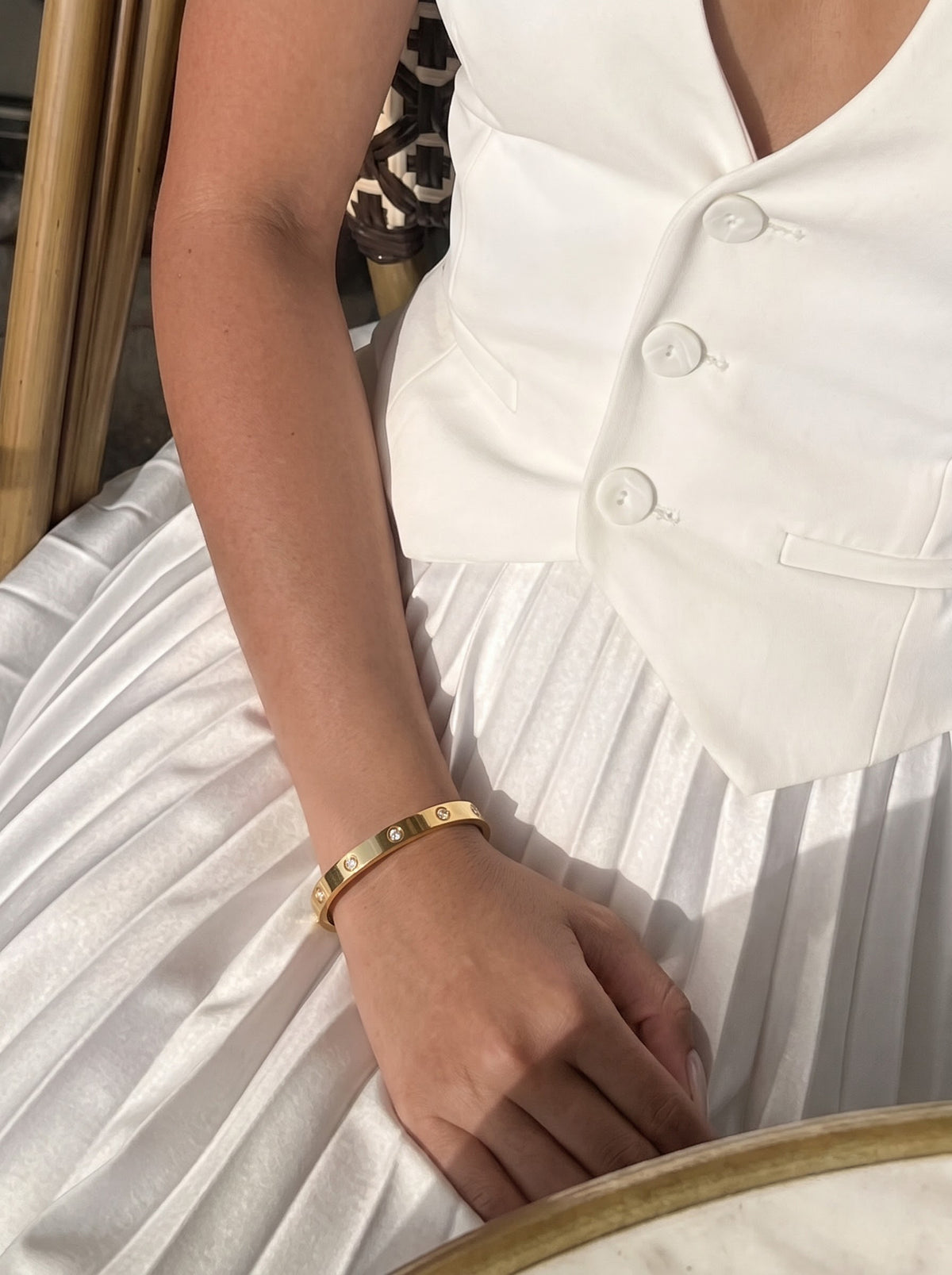 Bree Band Diamond 18K Gold Plated Bracelet