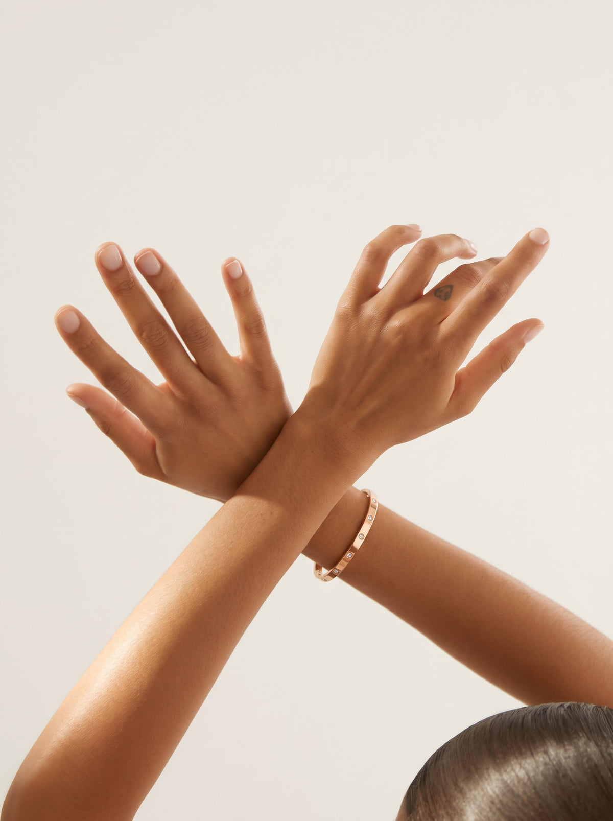 Bree Band Diamond Rosegold Plated Bracelet