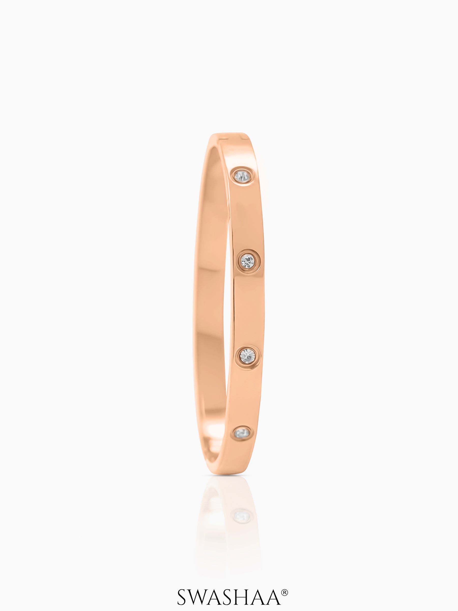 Bree Band Diamond Rosegold Plated Bracelet