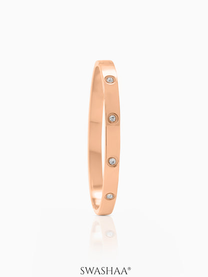 Bree Band Diamond Rosegold Plated Bracelet