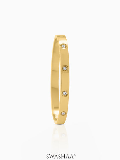 Bree Band Diamond 18K Gold Plated Bracelet