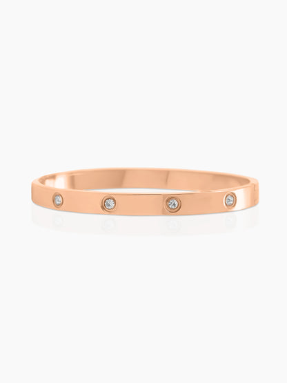 Bree Band Diamond Rosegold Plated Bracelet