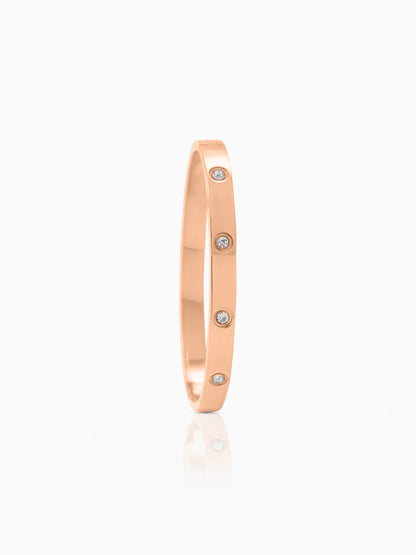 Bree Band Diamond Rosegold Plated Bracelet