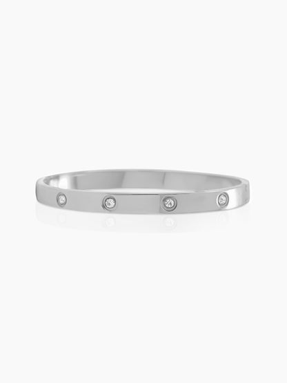 Bree Band Diamond Silver Bracelet
