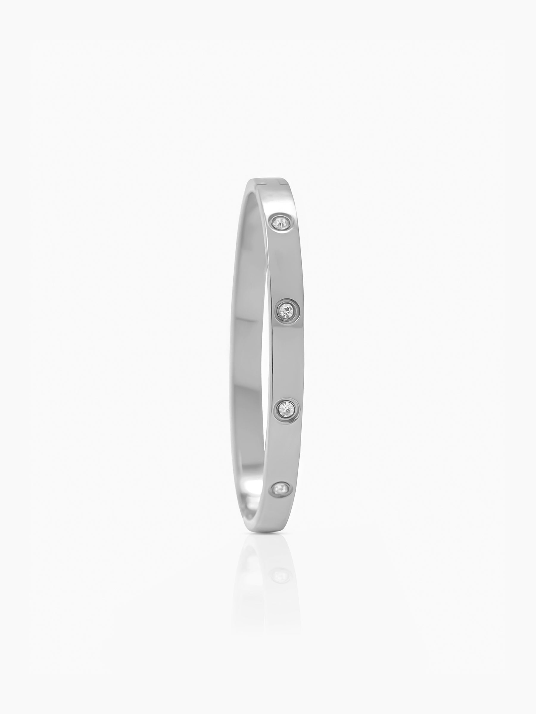 Bree Band Diamond Silver Bracelet