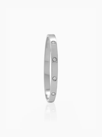Bree Band Diamond Silver Bracelet