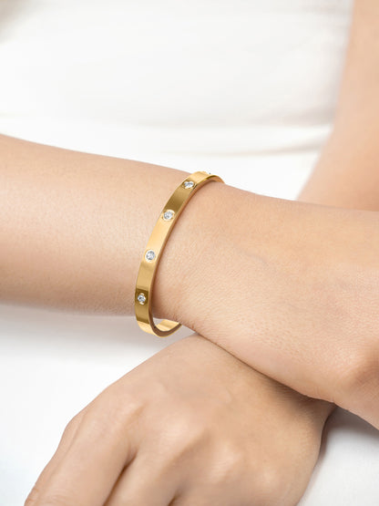 Bree Band Diamond 18K Gold Plated Bracelet