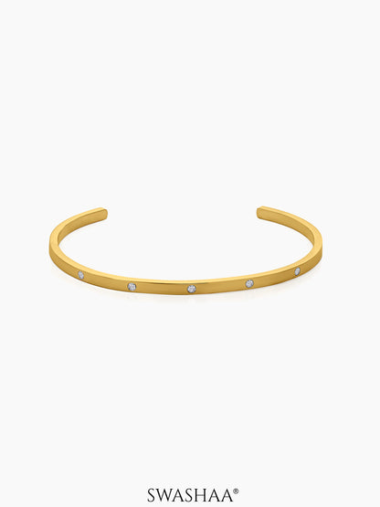 Bree Diamonds 18K Gold Plated Cuff Bracelet