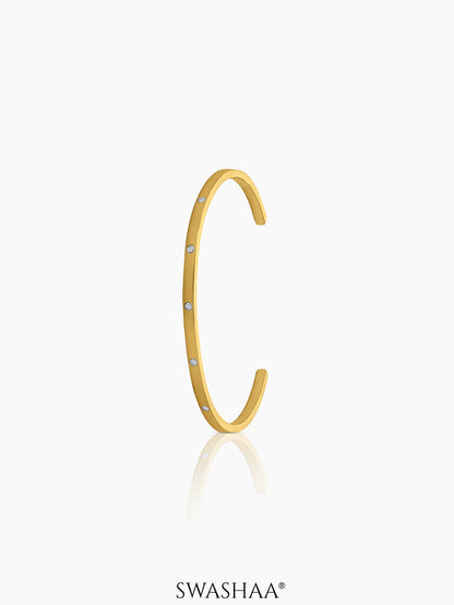 Bree Diamonds 18K Gold Plated Cuff Bracelet