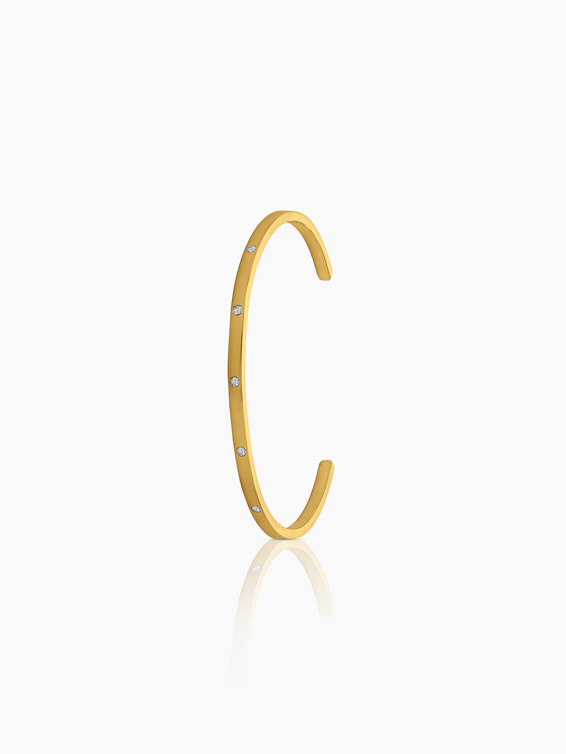 Bree Diamonds 18K Gold Plated Cuff Bracelet