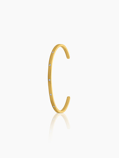Bree Diamonds 18K Gold Plated Cuff Bracelet