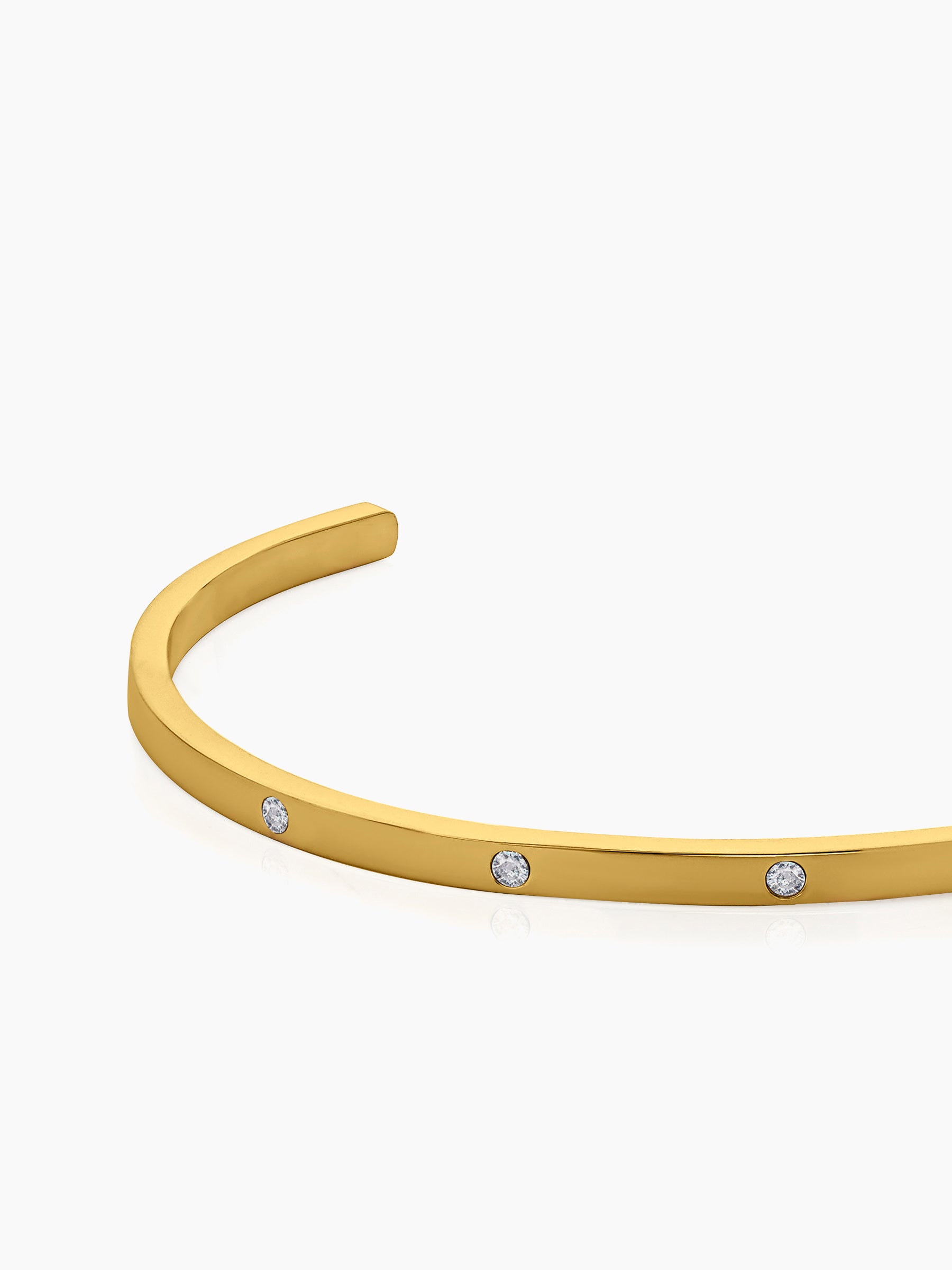 Bree Diamonds 18K Gold Plated Cuff Bracelet
