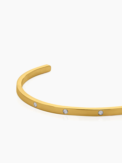 Bree Diamonds 18K Gold Plated Cuff Bracelet