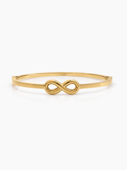 Briar Infinity 18K Gold Plated Women's Solid Band Bracelets