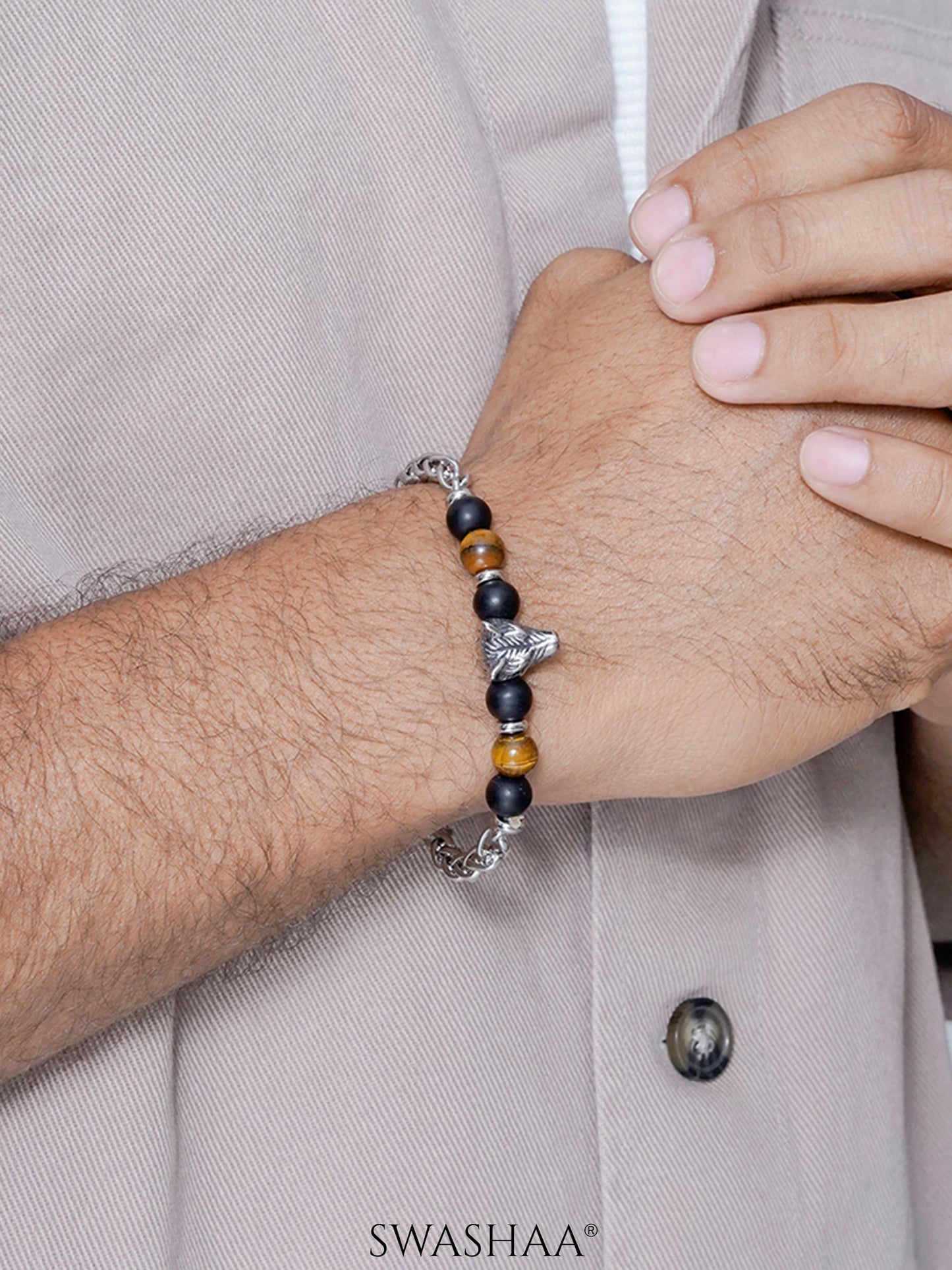 Brucel Men's Beaded Bracelet