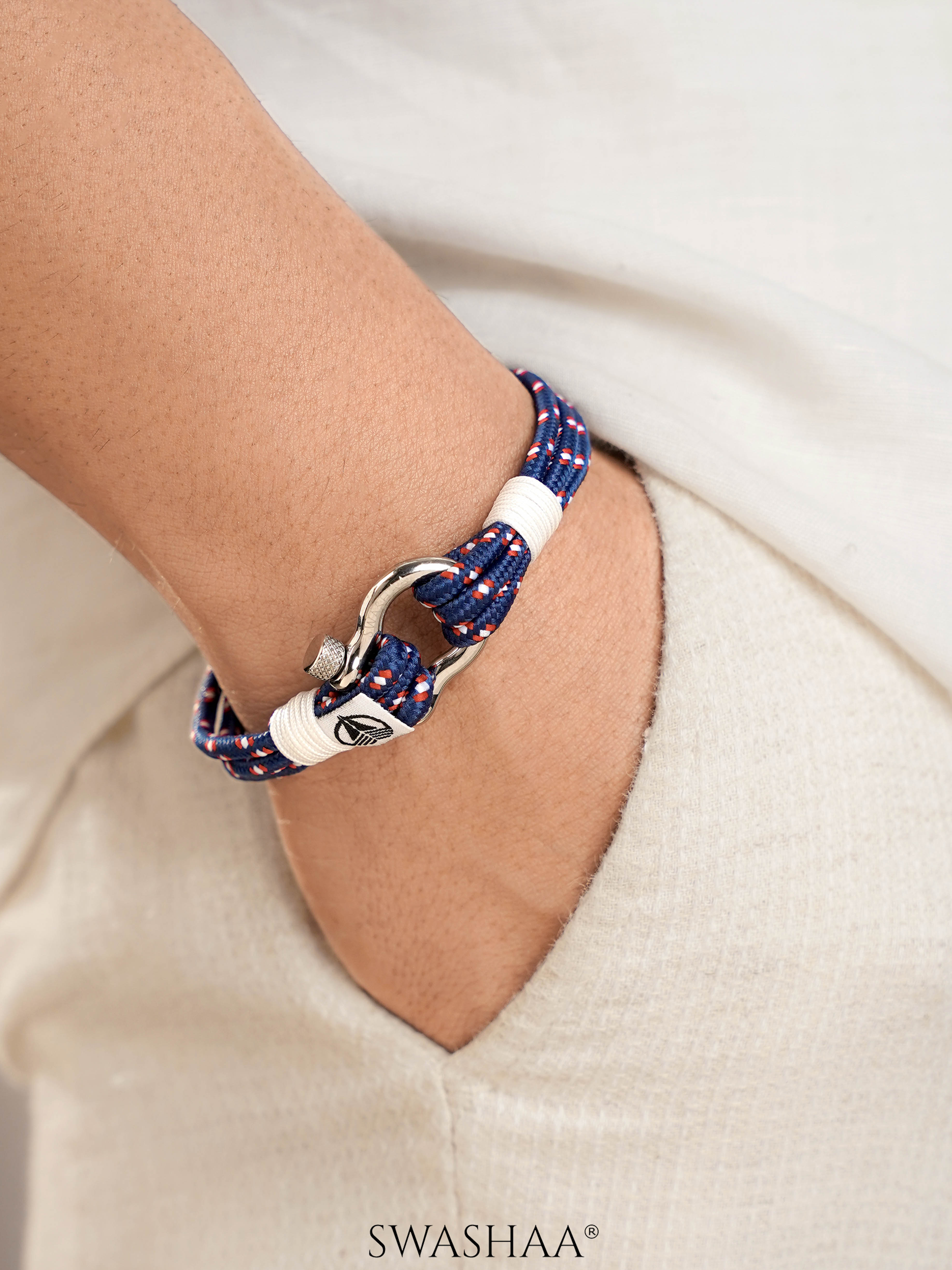 Byjun Navy Multi Strand Men's Rope Bracelet