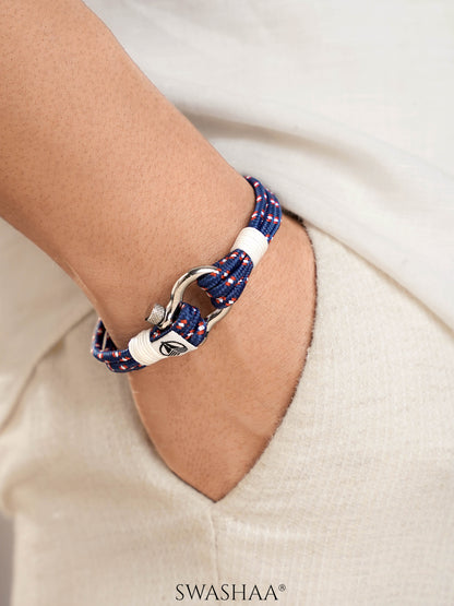 Byjun Navy Multi Strand Men's Rope Bracelet