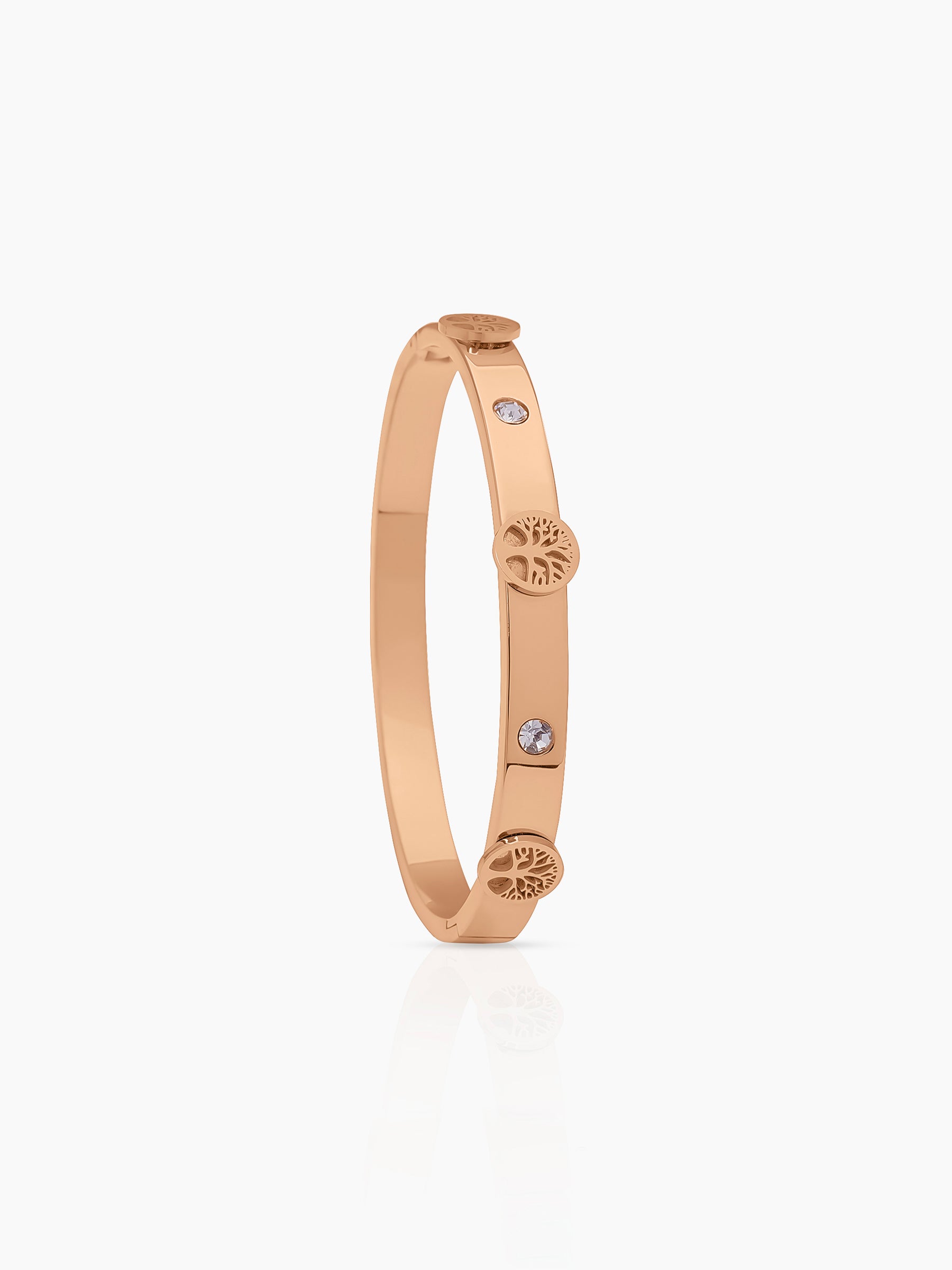 CC Lifetree Diamond Rosegold Plated Band Bracelet