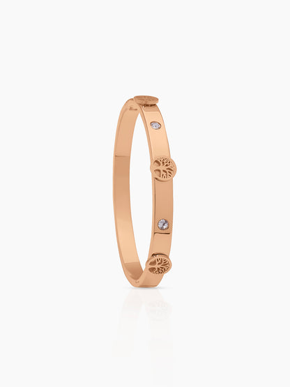 CC Lifetree Diamond Rosegold Plated Band Bracelet