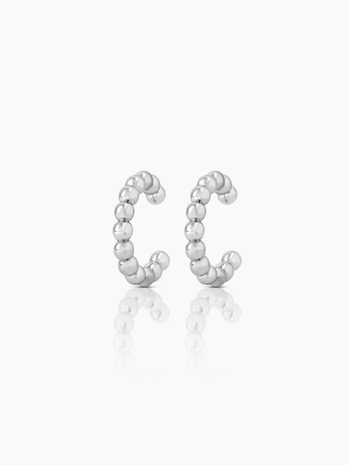 Cairo Beads Silver Ear Cuffs
