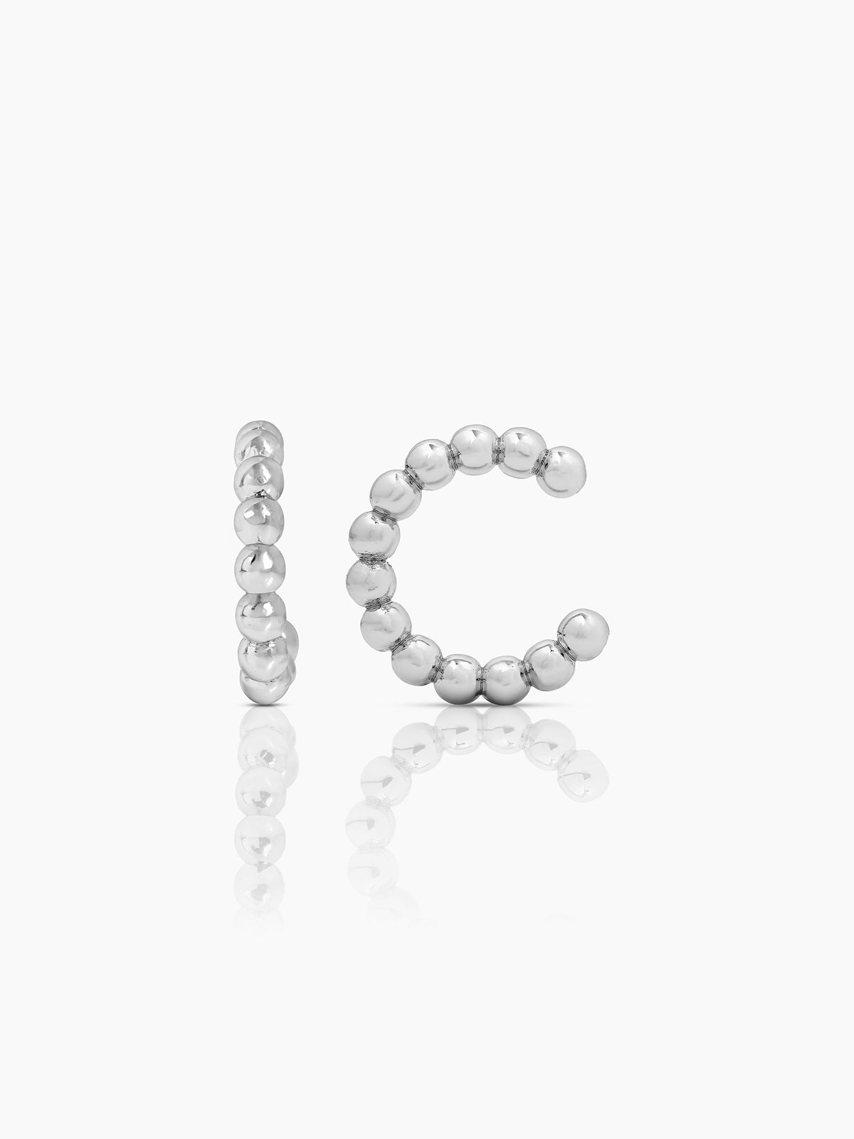 Cairo Beads Silver Ear Cuffs