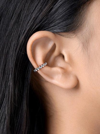 Cairo Beads Silver Ear Cuffs