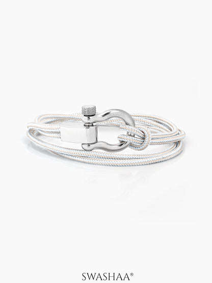 Caius Multi-Wrap Grey Men's Rope Bracelet