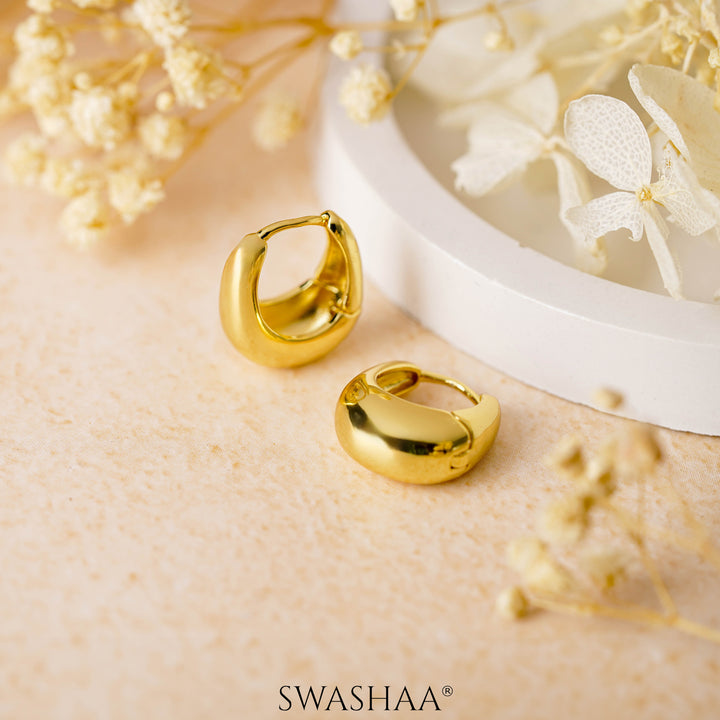 Callista 18K Gold Plated Hoop Earrings