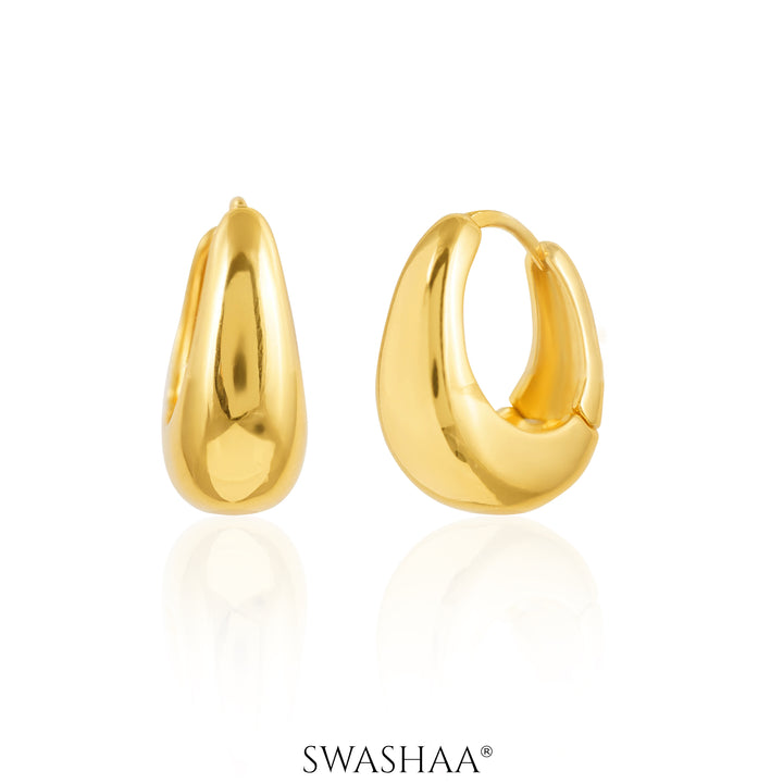 Callista 18K Gold Plated Hoop Earrings