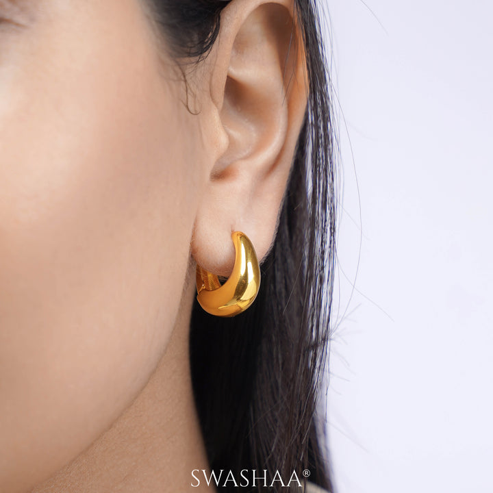 Callista 18K Gold Plated Hoop Earrings