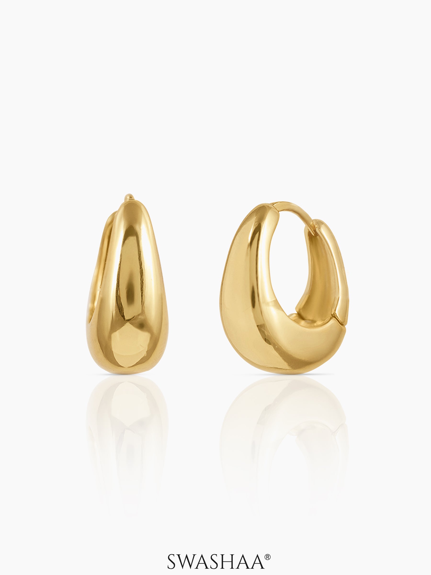 Callista 18K Gold Plated Hoop Earrings