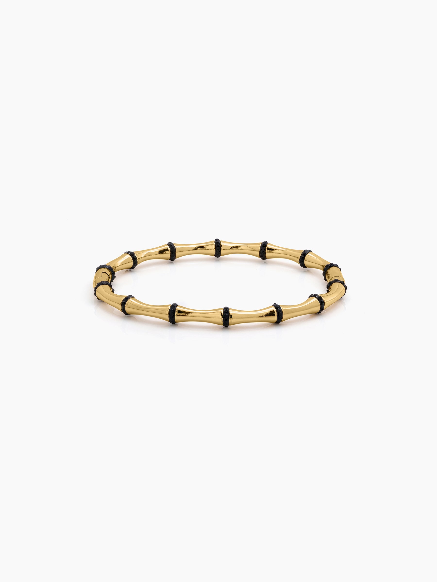 Caloria Bamboo Blue Line 18K Gold Plated Women's Band Bracelet