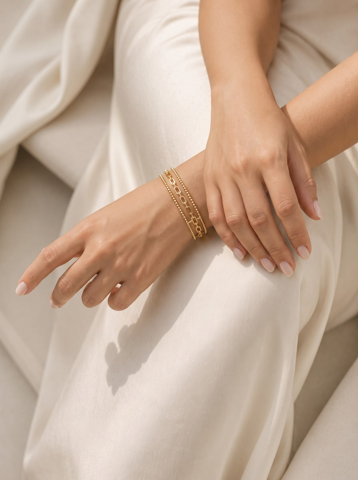 Cambria Double Twist Wide 18K Gold Plated Cuff Bracelet
