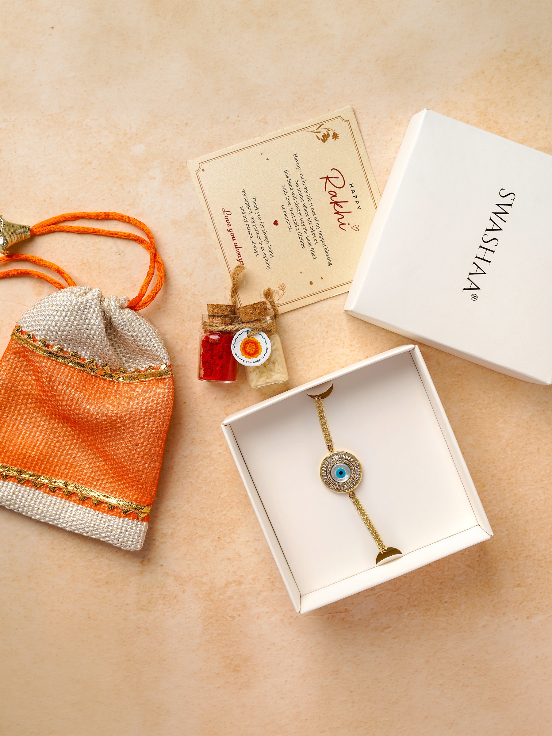 Camilla Evil Eye Diamond Rakhi
