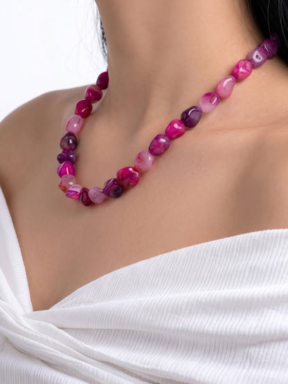 Candy Crush Pink Women’s Beaded Necklace