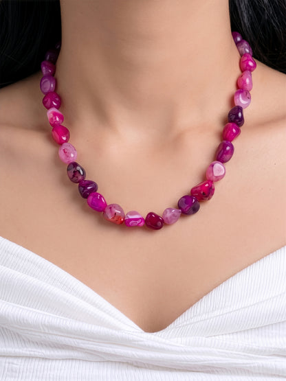Candy Crush Pink Women’s Beaded Necklace