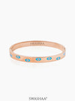 Cara Evil Eye Rosegold Plated Band Bracelet